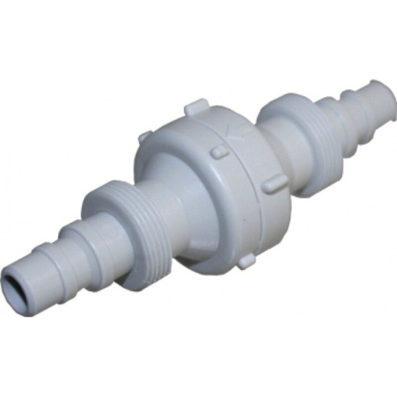 Atbulinis vožtuvas su srieginiu antgaliu 10mm/12mm žarnos jungtis