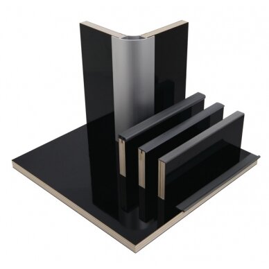 Baldų plokštė blizga juoda - HPL laminatas