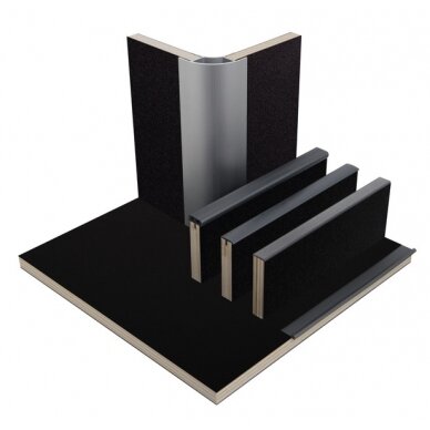 Baldų plokštė matinė juoda - HPL laminatas Baldų plokštė matinė juoda - HPL laminatas