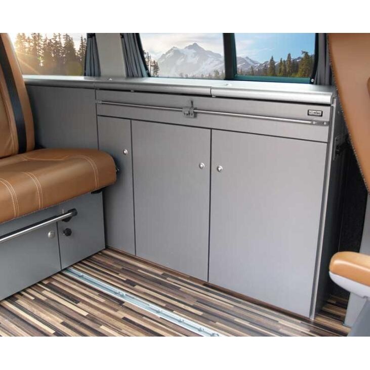 Baldų linija CityVan, antracitas, skirtas VW T6/5 ilga ratų bazei