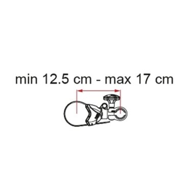 Bike Block Pro S1, 12,5 - 17 cm, aliuminis / juodas