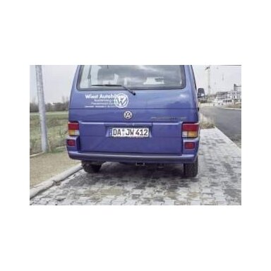 Bull bar priekyje ir gale VWT4 KR 6 dalių nuo 3/96 metų, juoda Bull bar priekyje ir gale VWT4 KR 6 dalių nuo 3/96 metų, juoda