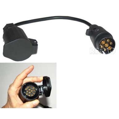 Carbest adapterio laidas 30 cm nuo 7 kontaktų lizdo iki 13 kontaktų kištuko Carbest adapterio laidas 30 cm nuo 7 kontaktų lizdo iki 13 kontaktų kištuko