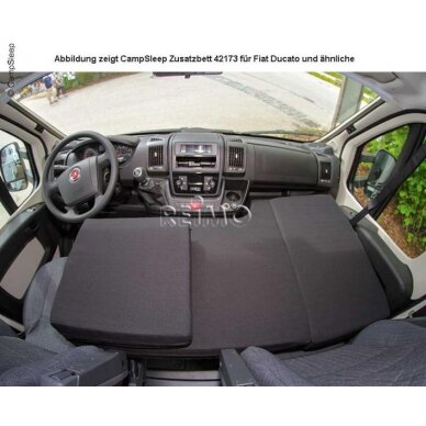 CampSleep Maža papildoma lova - vairuotojo kabinai mažose komercinėse transporto priemonėse, pvz., VW T5/6, Mercedes Benz 2 CampSleep Maža papildoma lova - vairuotojo kabinai mažose komercinėse transporto priemonėse, pvz., VW T5/6, Mercedes Benz 2