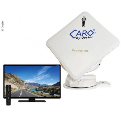 Caro®+ Premium palydovinė plokščia antena su 32 colių Oyster® televizoriumi Caro®+ Premium palydovinė plokščia antena su 32 colių Oyster® televizoriumi