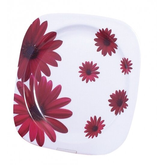 Camp4 Red Flower - Melamino plokštelių rinkinys (Ø 22,5 cm)
