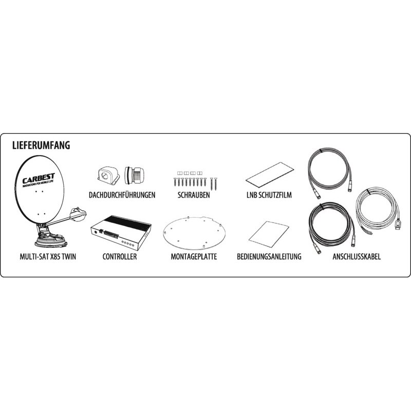 Carbest Multi-Sat X85 Twin + Skew - palydovinė sistema 85 cm 3