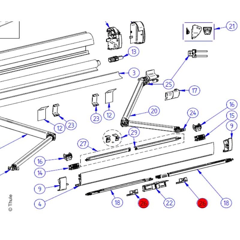Clip Support Arm 5200 2vnt