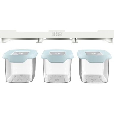 CupboardStore™ 3 dalių laikymo rinkinys, 3 x 900 ml, šviesiai mėlynas