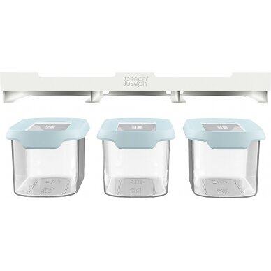 CupboardStore™ 3 dalių laikymo rinkinys, 3 x 900 ml, šviesiai mėlynas