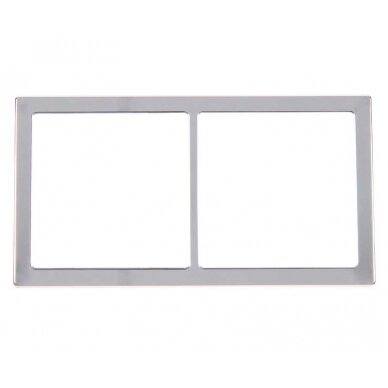Rėmelio viršutinė dalis 62x115mm, sidabrinis chromas Rėmelio viršutinė dalis 62x115mm, sidabrinis chromas