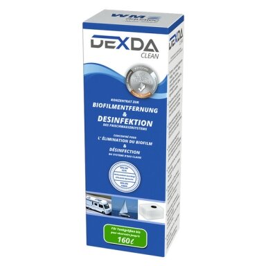 DEXDA švaraus vandens talpyklos dezinfekcija 250 ml (iki maždaug 160 l talpos)