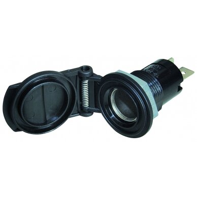 DIN įmontuotas standartinis lizdas su dangteliu 16 A / 12 - 24 V DIN įmontuotas standartinis lizdas su dangteliu 16 A / 12 - 24 V