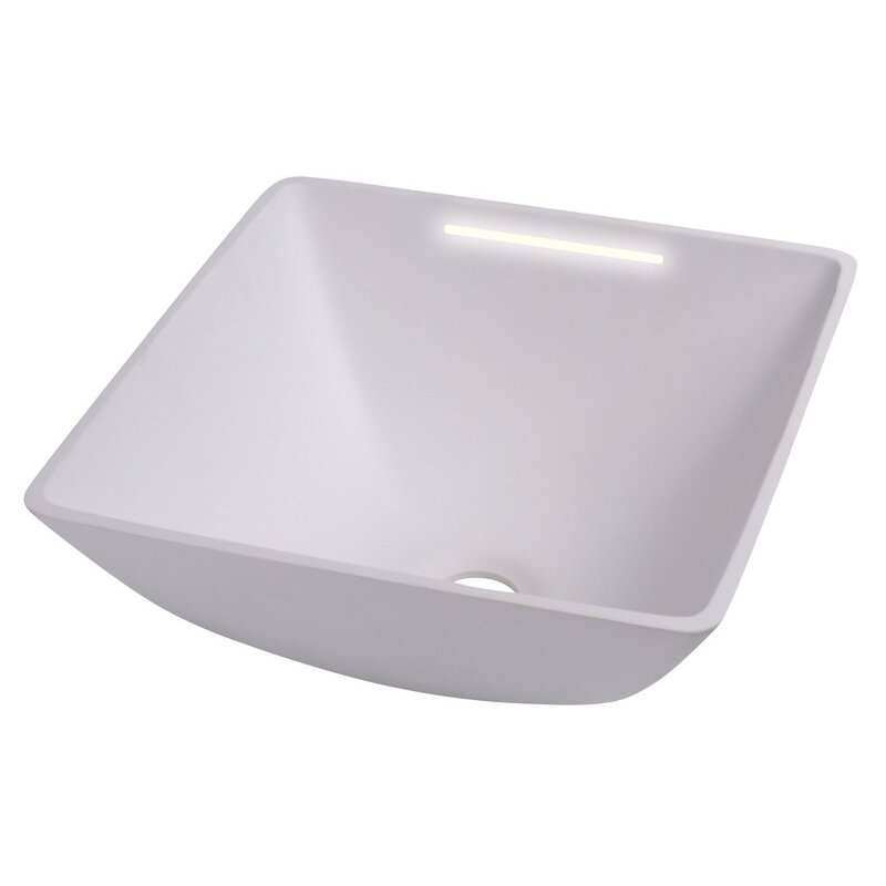 Dizaino praustuvas kvadratinis baltas, matmenys: 290x290mm H135mm su LED apšvietimu Dizaino praustuvas kvadratinis baltas, matmenys: 290x290mm H135mm su LED apšvietimu