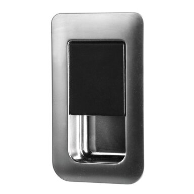 Durų spyna 36x59mm chromuotas šlifuotas/juodas durų storis 12-18mm