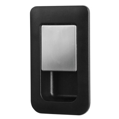 Durų spyna 36x59mm matinė juoda/chromo durų storis 12-18mm