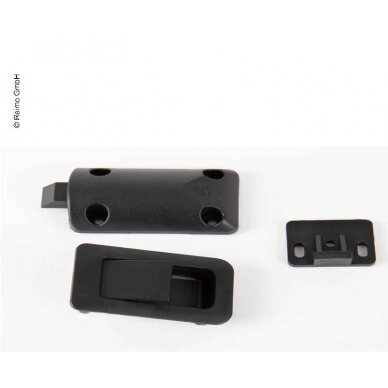 Durų spyna 36x59mm juodos/juodos durų storis 12-18mm 1 Durų spyna 36x59mm juodos/juodos durų storis 12-18mm 1