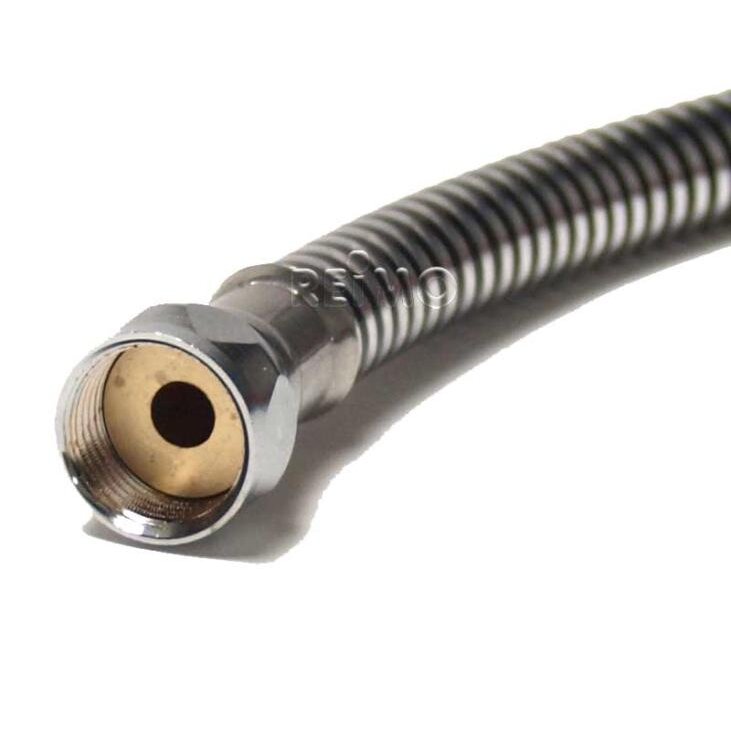 Dušo žarna 2,5 m 3/8 x 1/2 metalo/plastiko išvaizda
