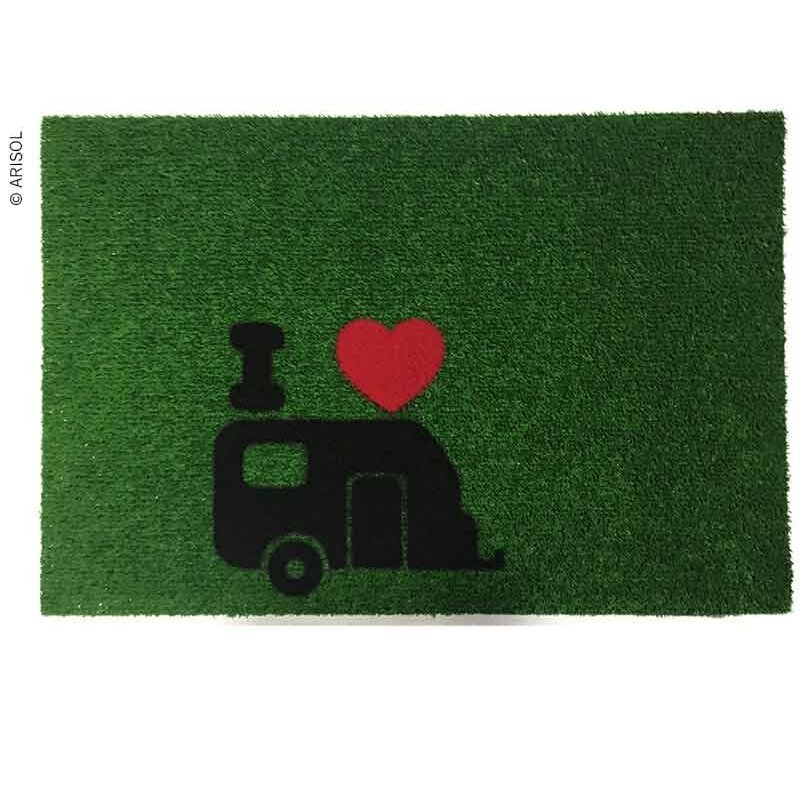 Durų kilimėlis GREEN FLOCK 40x60cm, žalias, PP/guma, su motyvu Durų kilimėlis GREEN FLOCK 40x60cm, žalias, PP/guma, su motyvu