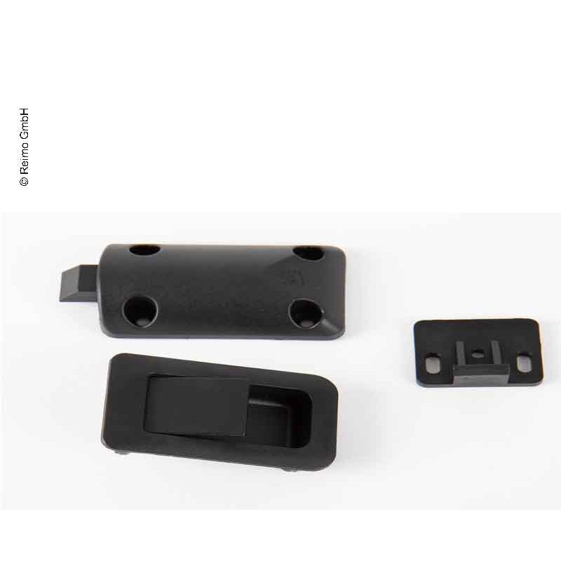 Durų spyna 36x59mm juodos/juodos durų storis 12-18mm 1 Durų spyna 36x59mm juodos/juodos durų storis 12-18mm 1