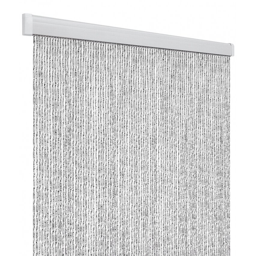 Durų uždanga Lietus, balta/sidabrinė 100x220cm Durų uždanga Lietus, balta/sidabrinė 100x220cm