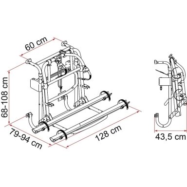 Dviračių laikiklis Carry Bike Lift 77 RS, aliuminis