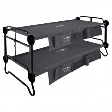 Dviaukštė lova Disc-O-Bed XL antracito spalvos su šoninėmis kišenėmis 1 Dviaukštė lova Disc-O-Bed XL antracito spalvos su šoninėmis kišenėmis 1