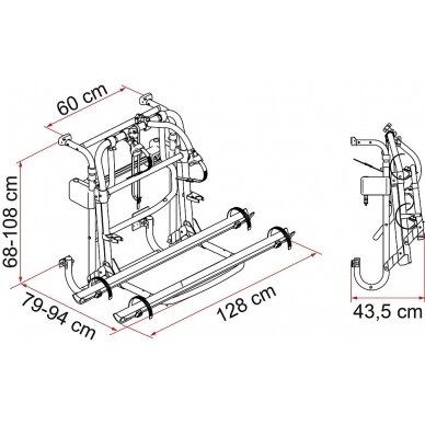 Dviračių laikiklis Carry Bike Lift 77 RS, aliuminis 1 Dviračių laikiklis Carry Bike Lift 77 RS, aliuminis 1