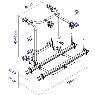 Dviračių laikiklis Sport G2 trumpa versija 3 Dviračių laikiklis Sport G2 trumpa versija 3