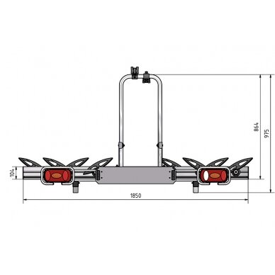 Dviračių laikiklis Weih Slide Move DS 250 5