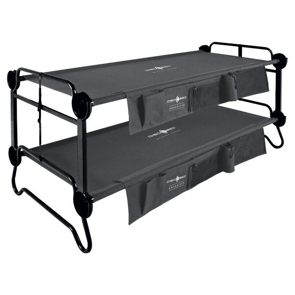 Dviaukštė lova Disc-O-Bed XL antracito spalvos su šoninėmis kišenėmis 1 Dviaukštė lova Disc-O-Bed XL antracito spalvos su šoninėmis kišenėmis 1