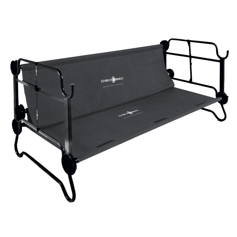 Dviaukštė lova Disc-O-Bed XL antracito spalvos su šoninėmis kišenėmis 3 Dviaukštė lova Disc-O-Bed XL antracito spalvos su šoninėmis kišenėmis 3