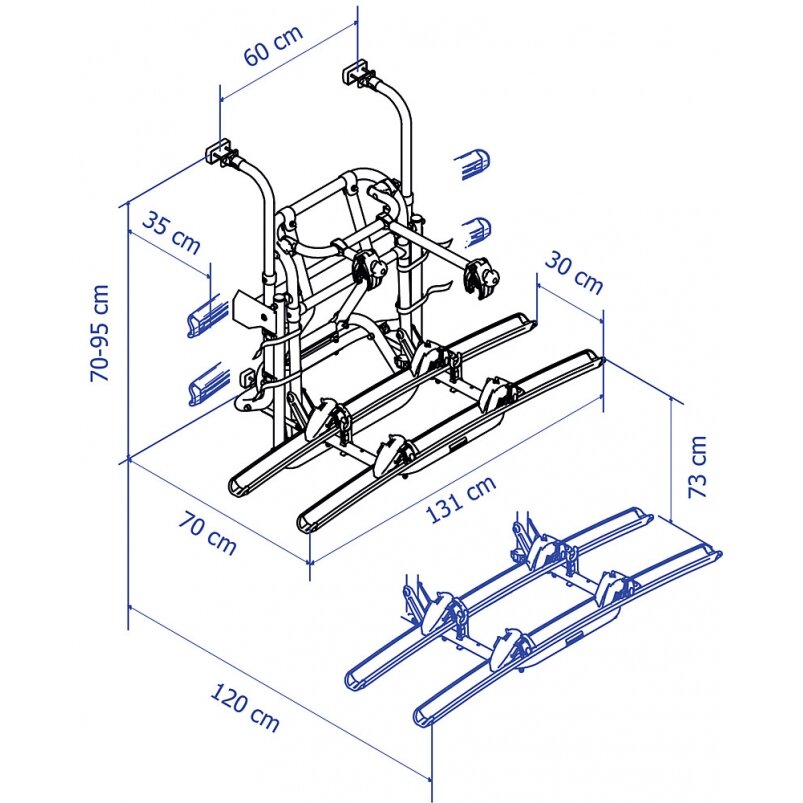 Dviračių laikiklis Lift V16 2 Dviračių laikiklis Lift V16 2