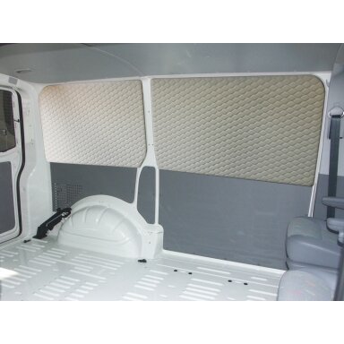 Dygsniuotas vidaus pamušalas VW T5/T6 autobusams be langų - stumdomoms durims su Velcro Dygsniuotas vidaus pamušalas VW T5/T6 autobusams be langų - stumdomoms durims su Velcro