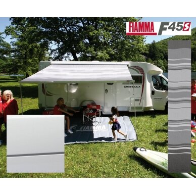 Markizė F45S, 300cm korpusas Polar White, audinys Roayl Grey Markizė F45S, 300cm korpusas Polar White, audinys Roayl Grey