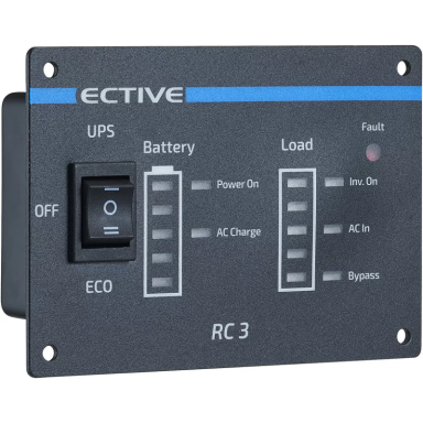 ECTIVE RC3 nuotolinio valdymo pultas su įkrovos lygio indikatoriumi inverteriams ECTIVE RC3 nuotolinio valdymo pultas su įkrovos lygio indikatoriumi inverteriams