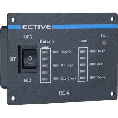 ECTIVE RC4 nuotolinio valdymo pultas su įkrovos lygio indikatoriumi inverteriams ECTIVE RC4 nuotolinio valdymo pultas su įkrovos lygio indikatoriumi inverteriams