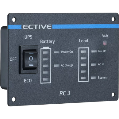 ECTIVE RC3 nuotolinio valdymo pultas su įkrovos lygio indikatoriumi inverteriams ECTIVE RC3 nuotolinio valdymo pultas su įkrovos lygio indikatoriumi inverteriams