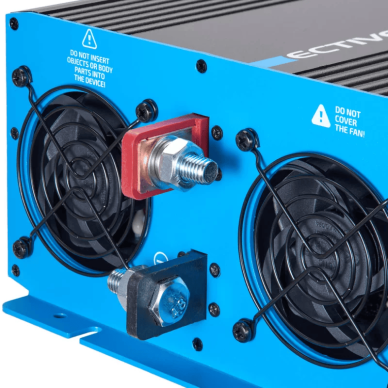 ECTIVE SINUS keitiklis 12V TSI PRO serija 1000W-3000W su tinklo prioritetų jungikliu RCCB 3