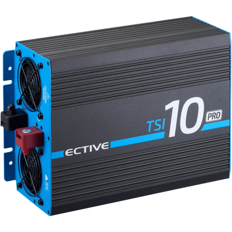 ECTIVE SINUS keitiklis 12V TSI PRO serija 1000W-3000W su tinklo prioritetų jungikliu RCCB