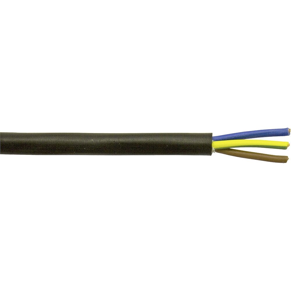 Elektros kabelis H05VV-F 20 m juodas 1,5 mm² Elektros kabelis H05VV-F 20 m juodas 1,5 mm²