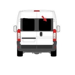 Fiat Ducato galinių durų dešinės pusės langas durims su 270° vyriais Fiat Ducato galinių durų dešinės pusės langas durims su 270° vyriais
