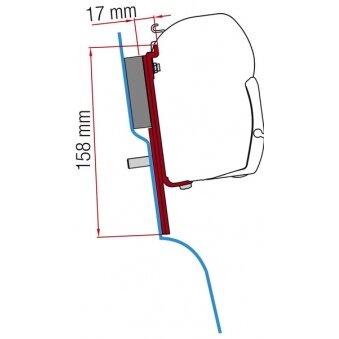 Fiamma markizės adapteris markizei F45 Fiamma markizės adapteris markizei F45