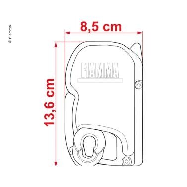 Fiamma markizė F45S 4,25 m Royal Grey, korpusas tamsiai juodas 1