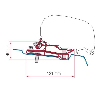 Fiamma Adapteris Ford Transit H3/L4 nuo 2014m. 400cm Fiamma Adapteris Ford Transit H3/L4 nuo 2014m. 400cm