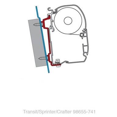 FIAMMA Adapteris Ford Transit/ Sprinter/VW Crafter 06 (TURIME) FIAMMA Adapteris Ford Transit/ Sprinter/VW Crafter 06 (TURIME)