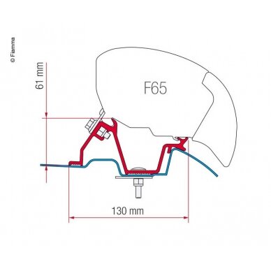 Fiamma Adapteris Sprinter aukštu stogu F65 Eagle 400 Fiamma Adapteris Sprinter aukštu stogu F65 Eagle 400