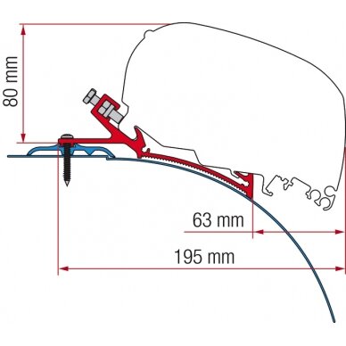 Fiamma Adapter Kit F80 Laika Kreos nuo 2021 m Fiamma Adapter Kit F80 Laika Kreos nuo 2021 m