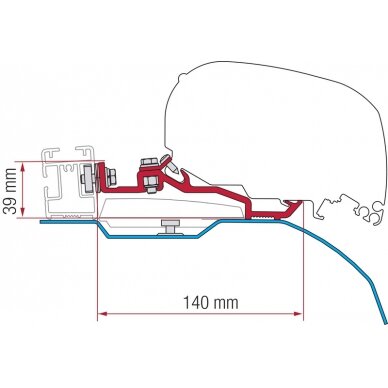 Fiamma Adapter Kit Smart Clamp Ducato F80s Fiamma Adapter Kit Smart Clamp Ducato F80s