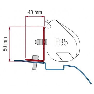 „Fiamma“ adapteris „Nissan NV200“/„Evera for F35“ „Fiamma“ adapteris „Nissan NV200“/„Evera for F35“